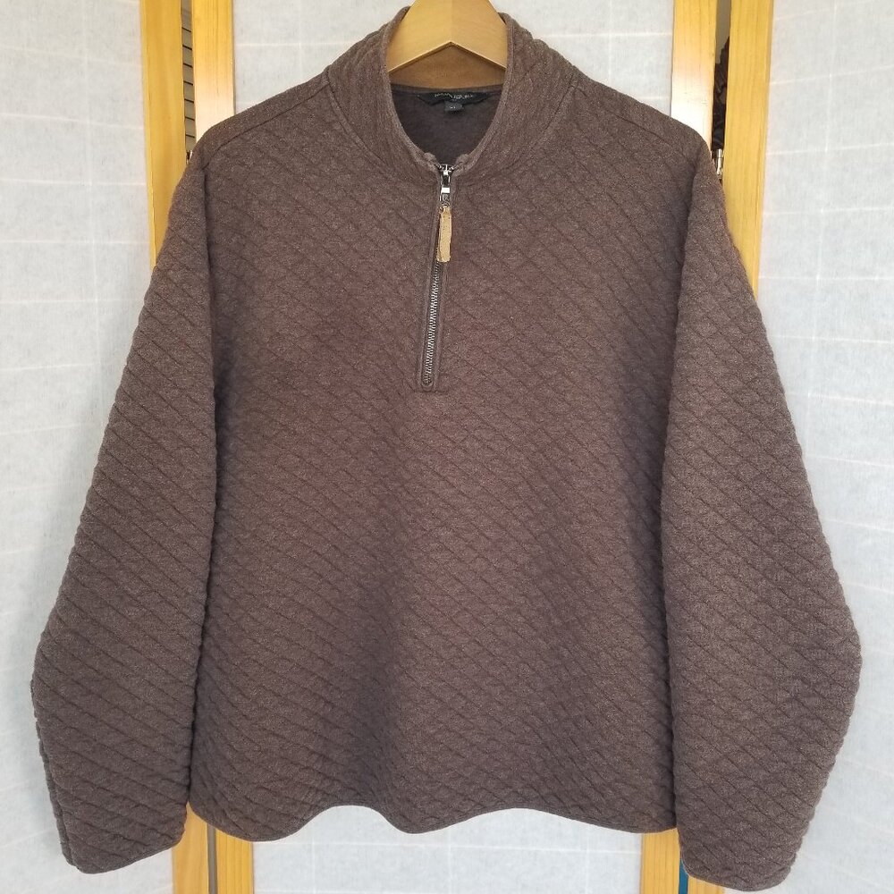 Banana Republic Factory Brown Quilted Sweatshirt